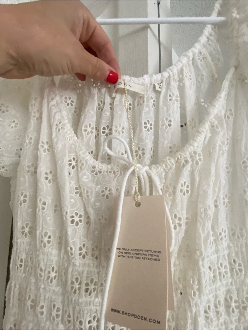 Doen Quinn Dress in Ecru Eyelet - Picture 4 of 6
